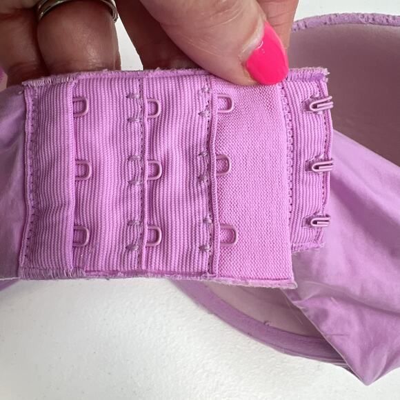 Maidenform 36D Bra Demi T-Shirt Purple Lace Lightly Padded Underwire DM7543 - Picture 9 of 16